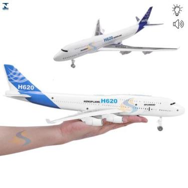 Imagem de Avião Brinquedo Luz Fricção Som Jumbo H620 Plastico Brinquedo - Str St