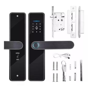 Imagem de Fechadura Eletronica Digital Wifi Smart Com Biometria Senha