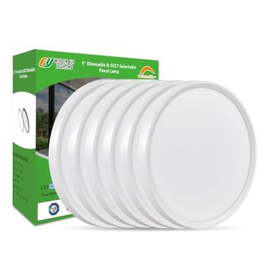 Imagem de FY WISDOM FLY LIGHTING Luz De Teto Embutida Led De 9 Polegadas Regulável, 2700K/3000K/4000K/5000K/6000K Cct Selecionável, Luz De Painel Plano Redondo De 18 W 1860Lm, Acessórios De Luz Led De Baixo P