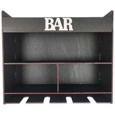 Imagem de Adega Bar Barzinho De Parede Aparador Bebidas Suporte Garrafas Decoração Cantinho do Churrasco
