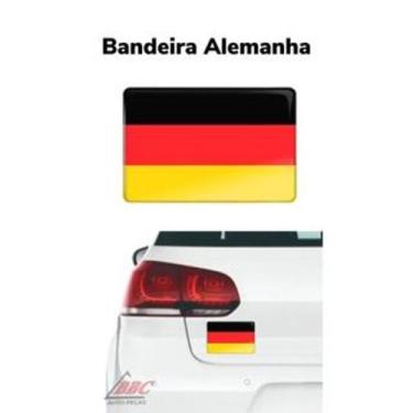 Imagem de Adesivo Resinado de Bandeira para Carro Moto  - 8x5 cm - Brasil - Alem
