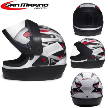 Imagem de Capacete San Marino Branco Automático Orignal Taurus