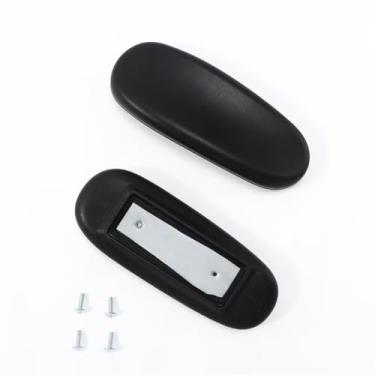 Imagem de WPJFMXZ Tampas de reposição para apoio de braço para cadeira de escritório para braços de cadeira de mesa universais, orifício de montagem de 10 cm com furos de montagem, parafusos pretos