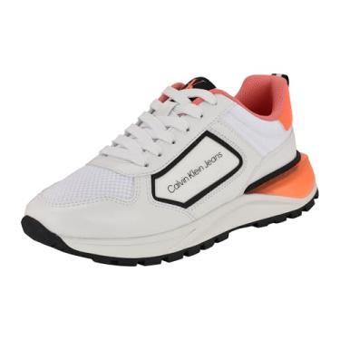 Imagem de Calvin Klein Tênis feminino Gogetit, Branco/Laranja Multi 141, 39