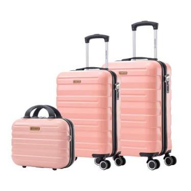 Imagem de Kit Mala Bordo 3 Peças com Frasqueira + 10kg + 8kg ANAC - Geral, P045 