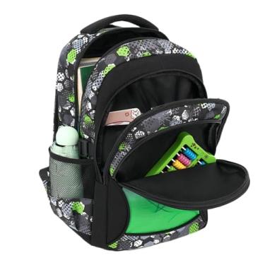 Imagem de Mochila do ensino médio, mochila escolar | Nylon Teen Backpack Kids Travel School | Padrão de jogo de futebol Viaje de para meninos, meninas, adolescentes, juventude, filha