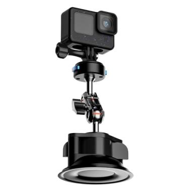 Imagem de SUREWO Suporte magnético para câmera com ventosa para carro, ventosa de câmera com braço mágico de cabeça esférica, compatível com Gopro Hero 13, 12, 11, 10, 9, 8, 7, 6, 5, DJI Osmo Action 5 pro/4/3 e