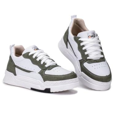 Imagem de Tênis Feminino Jade Casual GuGi Em Camurça Solado Flatform Confort 623-GG (Verde, 33/34)