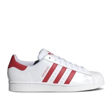Imagem de adidas Tênis masculino Superstar, Calçado branco/Better Scarlet/Calçado branco, 41