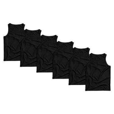 Imagem de Kit 6 Regatas Masculina Camiseta Lisa Premium Algodão Camisa - Basic F