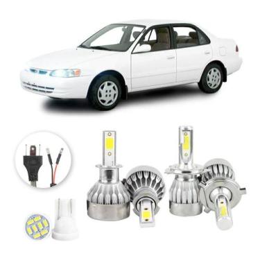 Imagem de Lampadas Led Toyota Corolla 1998 A 2002 H3 H4 20000lm - V10, Branco