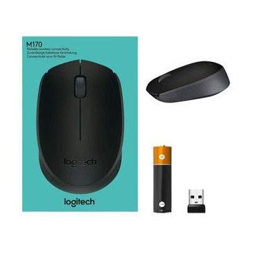 Imagem de Mouse Óptico Inalámbrico M170 USB Preto  Logitech ALR, Preto