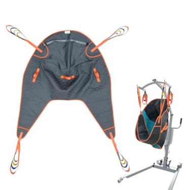 Imagem de BUYHAO Eslinga De Elevação De Paciente Para Uso Doméstico, Eslinga Em U Acolchoada Com Suporte De Cabeça Ajustável, Eslinga De Elevação De Paciente Universal, Eslinga De Perna Dividida Para Uso No B
