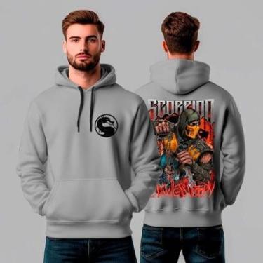Imagem de Moletom Canguru Estampado Skorpion Mortal Kombat REF1294-Masculino