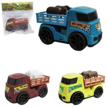 Imagem de Caminhao Boiadeiro 16Cm C/2 Bois Sort Re