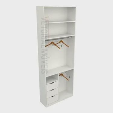 Imagem de Armário Cabideiro Gaveta Misto M41 100% Mdf Closet Arara