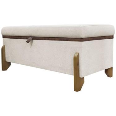 Imagem de Recamier Puff Baú Sapateira Organizador Para Briquedos Cobertor Cama Q