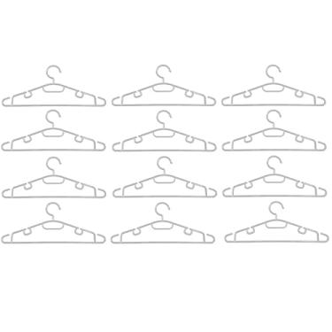 Imagem de Cabides de Acrílico Transparente, Kit com 50 Unidades, 39,5cm, Resistente