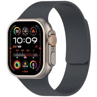 Imagem de Pulseira magnética de silicone compatível com Apple Watch séries Ultra, SE 10, 9, 8, 7, 6, 5, 4, 3, 2 e 1 de 49 mm, 46 mm, 45 mm, 44 mm, 42 mm, 41 mm, 40 mm, 4, 3, 2 e 1