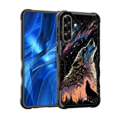 Imagem de EFGWSDER Capa para Galaxy A56 5G, [camada dupla] [proteção contra quedas de grau militar de 3,5 m] Capa resistente à prova de choque para Samsung Galaxy A56 5G 6,7 polegadas 2025, Galaxy Wolf