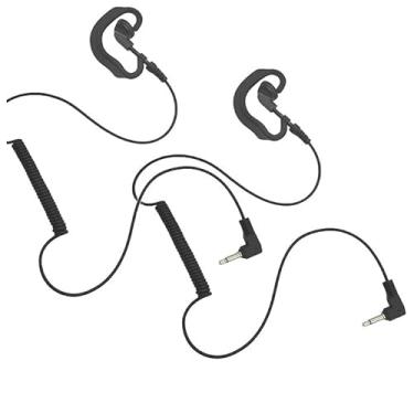 Imagem de HELETUL Fone de ouvido Covert Listen Only, 3,5 mm, pino único, formato G, rádio, fone de ouvido policial para rádio bidirecional Motorola APX 6000 (pacote com 2)