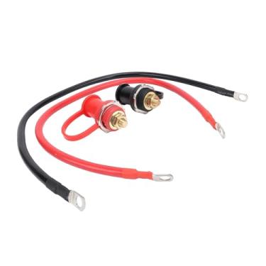 Imagem de Connector de Antepara Bateria 250A, Conectores de Terminal Preto Vermelho 3/8in Stud Com Tampa Protetora (A)