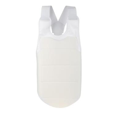 Imagem de Unissex adulto infantil taekwondo karate guarda de túmulo protetor de boxe de boxe de mama acessório branco pano oxford pano elástico xs s m l xl size opções (S)