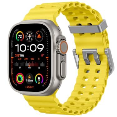 Imagem de Odbeai Pulseira esportiva masculina Ocean Sport compatível com Apple Watch Ultra 2 3/Ultra, de 49 mm, 46 mm, 45 mm, 44 mm e 42 mm, impermeável para Apple Watch séries 11, 10, 9, 8, 7-1 SE, masculina e