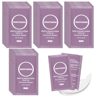 Imagem de RSQAZQ Loção Corporal Para Viagem, Loção Cremosa Para As Mãos Embalada Individualmente, Nutritiva Para Pele Extra Seca, Mini Pacote Pequeno, Hidratante Para Banho, Produtos De Higiene Pessoal Para V