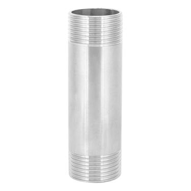 Imagem de Conector de tubo rosqueado 1in NPT Frea masculina 304 Mapas de bico de aço inoxidável para conexão de tubulação e extensão Durável e material resistente à corrosão