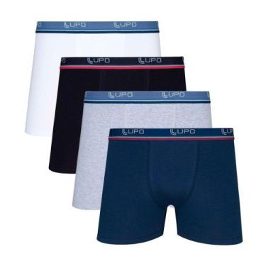 Imagem de Kit 4 Cuecas Boxer Lupo Algodão Sortida, P, Sortido
