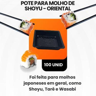 Imagem de Molheira potinho Shoyu Descartavel 60 Ml Galvonotek 100 unidades - GAL