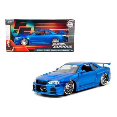 Imagem de Miniatura Nissan Skyline GT-R R34 Brian Velozes F 1:24 Jada