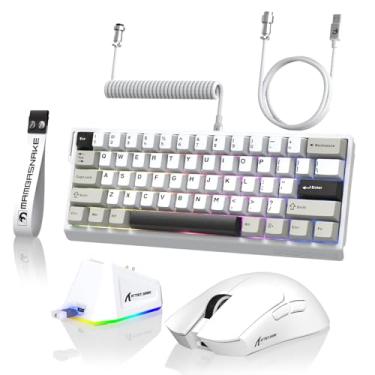 Imagem de ATTACK SHARK X11 & X60HE Combo mecânico para jogos sem fio, interruptores magnéticos de acionamento rápido, teclado 8K, mouse ultraleve de 59 g com base de carregamento, 22K DPI, PAW3311, 3 modos RGB