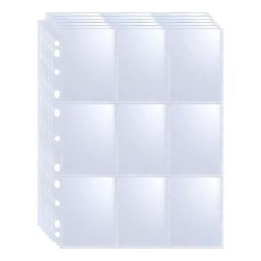 Imagem de 10 Envelopes Plásticos Para Cards Com 9 Lugares Pacote DAC