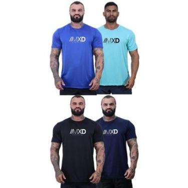 Imagem de Kit 4 Camiseta Tradicional Masculina MXD Dry 100% Poliéster Cor:;Tamanho:G;Gênero:Mascu...