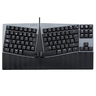 Imagem de Perixx PERIBOARD-335BR ES Teclado compacto mecânico ergonômico com cabo - Interruptores táctiles marrones de perfil Bajo - Teclas programables - Teclado español con ñ