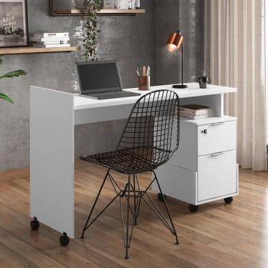 Imagem de Mesa Escrivaninha Alessa M1 Lukaliam 2 Gavetas Office - Lukaliam Móvei