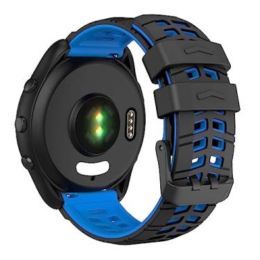 Imagem de ISABAKE Pulseira esportiva compatível com Garmin Vivoactive 4/Venu 2/Forerunner 245 255 265, pulseira esportiva de silicone para Samsung Galaxy Watch 3 de 45 mm/Galaxy Watch 46 mm/Gear S3 Frontier