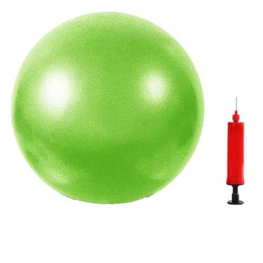 Imagem de JUFANGFIN Bola de exercícios de Pilates de 15 cm para ioga, barra, fitness e fisioterapia, mini bola de equilíbrio para exercícios em casa inclui bomba para facilitar a inflação (verde)