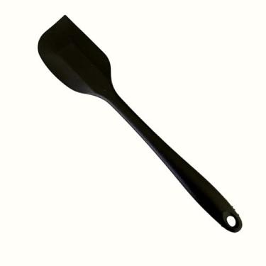 Imagem de Espátula Pão Duro p/Raspar Doces e Cozinhar Não Risca Antiaderente Confeitaria (Preta)