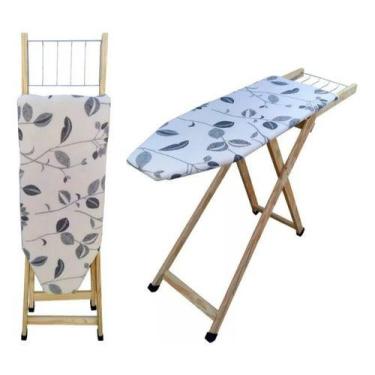 Imagem de Tabúa de Passar Roupa Madeira Compacta Com 2 Níveis Altura Top - NoBra