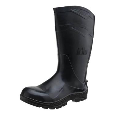 Imagem de Bota de PVC Bico Aço 32cm com Forro N37 Preto CA40793 Marluvas