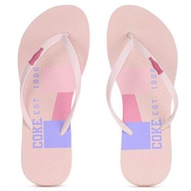 Imagem de Chinelo Coca Cola Block Color Rosa Claro e Roxo - Feminino-Feminino