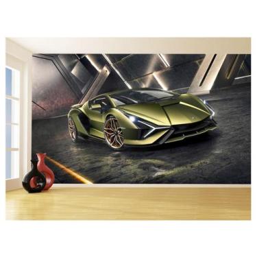 Imagem de Papel De Parede 3D Carro Lamborghini V12 Sian 3,5M Car215 - Você Decor