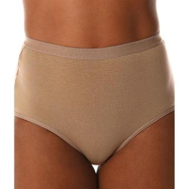 Imagem de Calcinha Demillus 57051 Cintura Alta Plus Size Clássica, Bege, P