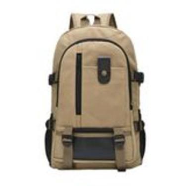 Imagem de Kit 2 Mochila de Lona Unissex Casual QL096 - Sunoro, Marrom claro