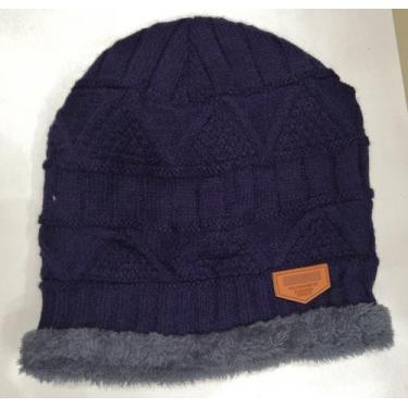 Imagem de touca Inverno com Forrado Pelúcia Gorro Beanie Proteção Frio - HHW, Az
