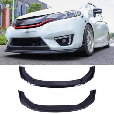 Imagem de For Fit 2014-2017 Car Front Bumper Lip Splitter Difusor Spoiler Body Kit Gloss Black Bumper Lip Modification Part (preto fosco)