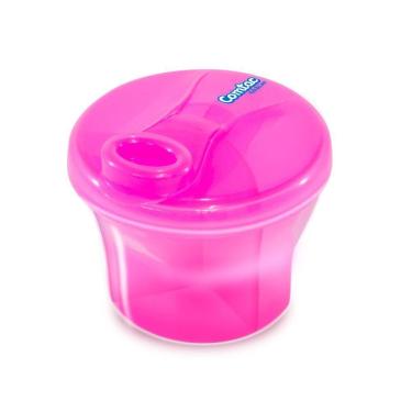 Imagem de Dosador de Leite em Po e Porta Biscoitos Rosa - Comtac Kids - 4007